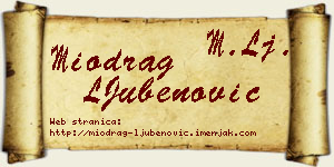 Miodrag LJubenović vizit kartica